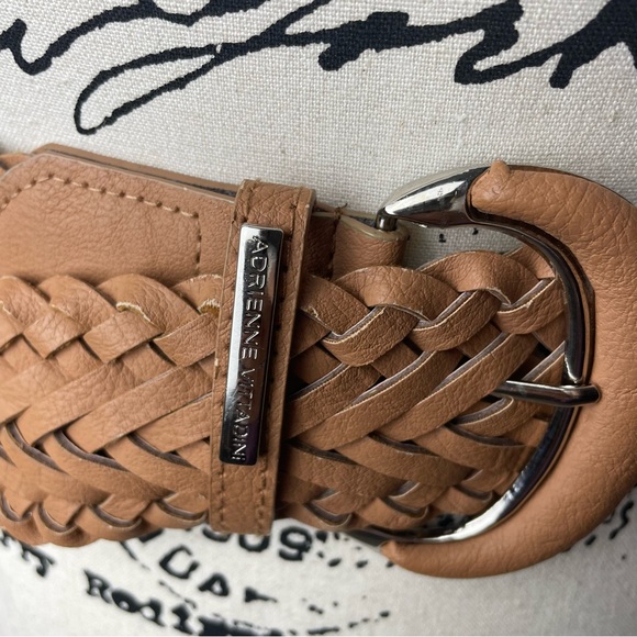 Adrienne Vittadini Braided Belt Featuring Elastic Back and Silver Tone Hardware - Picture 3 of 8